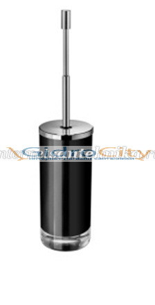 Ершик напольный с крышкой Windisch FASHION BLACK GLASS AND CHROME FINISH 89404NCR