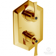 CISAL Cherie Встраиваемый термостатический смеситель для душа, цвет: золото/черный CF0093007C