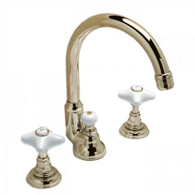 Devon&Devon White Rose Смеситель для раковины, цвет: золото UTWR700A