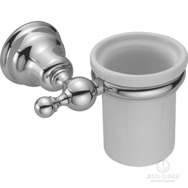 HUBER Croisette Стакан подвесной, цвет: хром/керамика