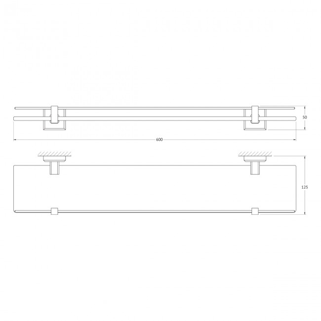 Полка с ограничителем 60 см Artwelle Hagel 992760