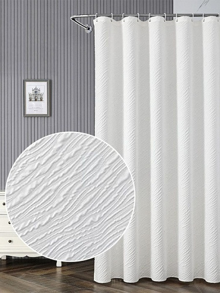 Шторка для ванной 180х200 Carnation Home Fashions White Flow SFW21