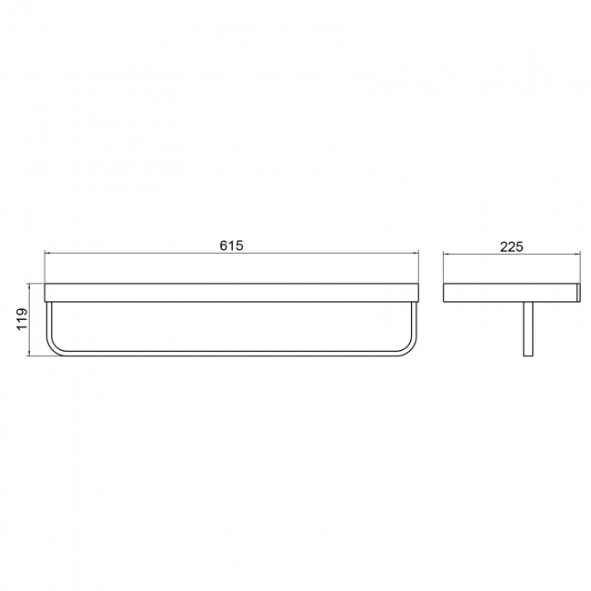 Полка для полотенец Timo Petruma черное золото (15258/18) Полка для полотенец Timo Petruma черное золото (15258/18)