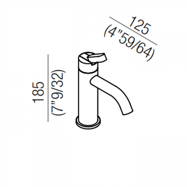 Agape Square Смеситель для раковины, однорычажный, на 1 отв., цвет: полированная сталь Agape Square Смеситель для раковины, однорычажный, на 1 отв., цвет: полированная сталь
