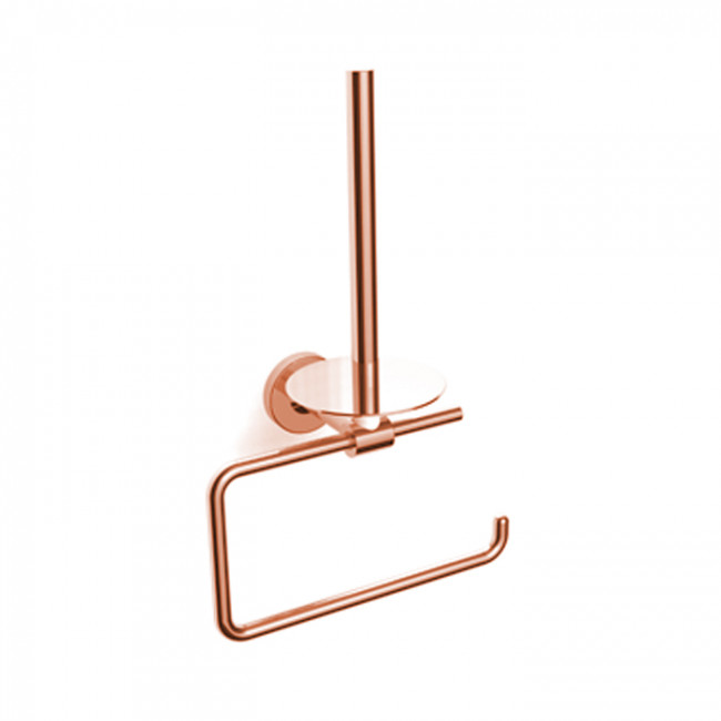 Bertocci Cinquecento Держатель для туалетной бумаги с держателем для запасного рулона, подвесной, цвет: розовое золото Bertocci Cinquecento Держатель для туалетной бумаги с держателем для запасного рулона, подвесной, цвет: розовое золото