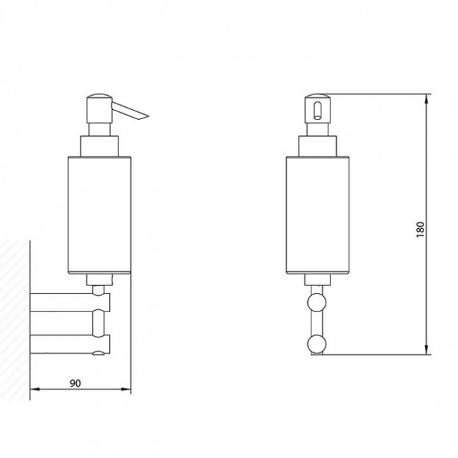Дозатор подвесной Bongio T Mix, цвет: хром