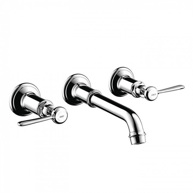 Axor Montreux, Смеситель для раковины на3 отверстия, с рычаговымирукоятками, СМ, внешняя часть, цвет: хром