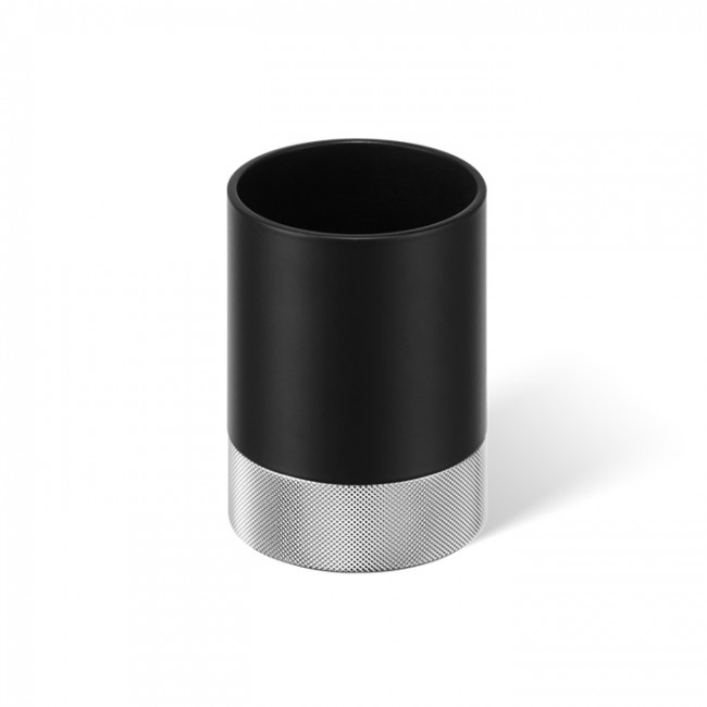 Decor Walther Club Баночка универсальная 9.6x6.7см, настольная, цвет: черный матовый / хром