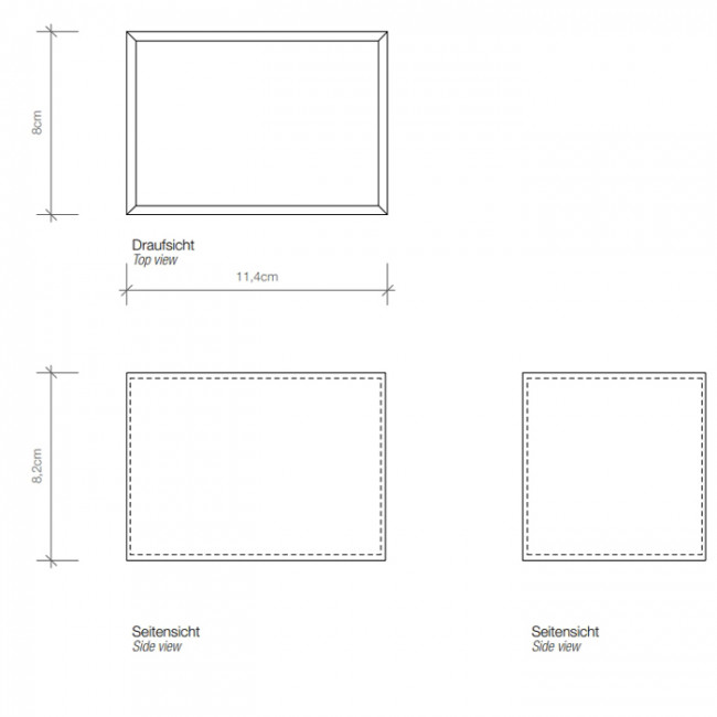 Decor Walther Brownie UB Универсальная коробка 11.5x8см, настольная, цвет: черная кожа