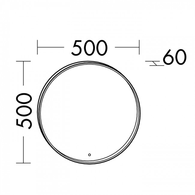 Burgbad Зеркало с подсветкой 50x50 см, сенсорный выкл.