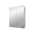 EMCO Flat Зеркальный шкаф 60х72.7см., LED-подсветка, 2 двери, 2 полки, розетка, без нижней подсветки