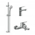 Комплект Cersanit FLAVIS 3 в 1 смеситель для ванны FLAVIS смеситель для раковины FLAVIS душевая стойка VIBE (64508)