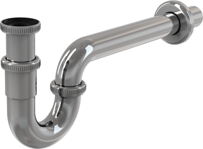 Alcaplast A432 Сифон для умывальника DN32, U-форма с накидной гайкой 5/4", металл