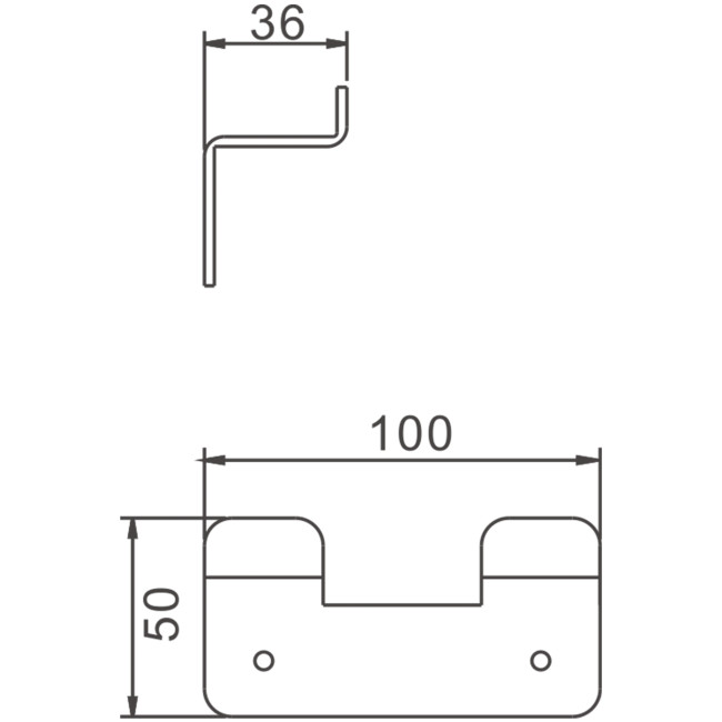 Планка с 2-мя крючками BELZ цвет: хром (B9002) Планка с 2-мя крючками BELZ цвет: хром (B9002)