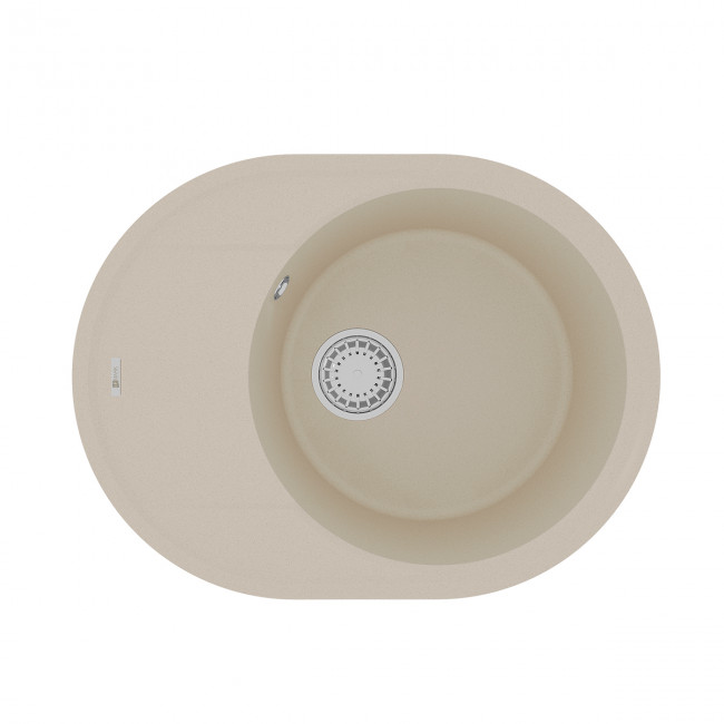 Кухонная мойка Lemark LACHA 620 врезная овальная с крылом из кварцгранита цвет: Бежевый (9910050) Кухонная мойка Lemark LACHA 620 врезная овальная с крылом из кварцгранита цвет: Бежевый (9910050)