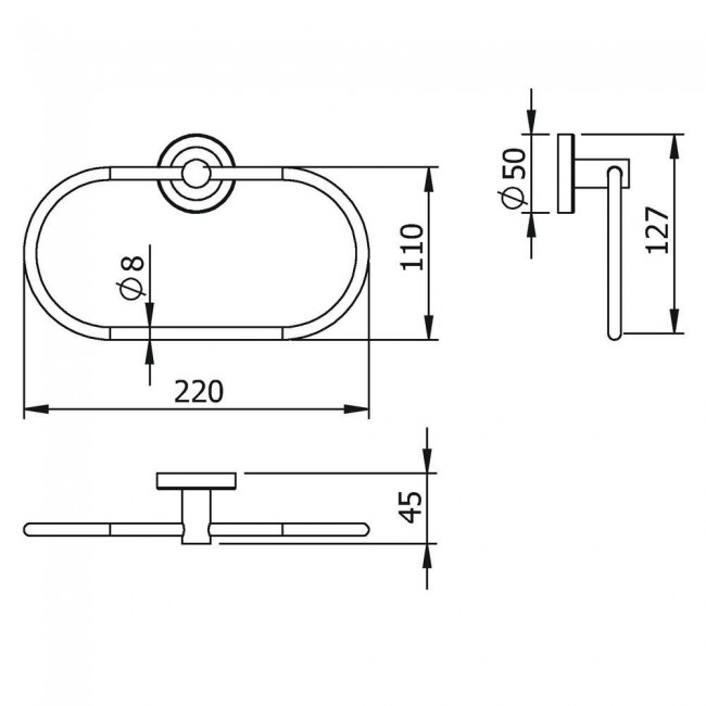 Полотенцедержатель овал Langberger Burano 11038A