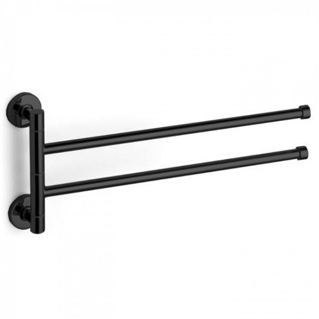Bertocci Cinquecento Полотенцедержатель двойной, поворотный 37см, подвесной, цвет: черный матовый Bertocci Cinquecento Полотенцедержатель двойной, поворотный 37см, подвесной, цвет: черный матовый