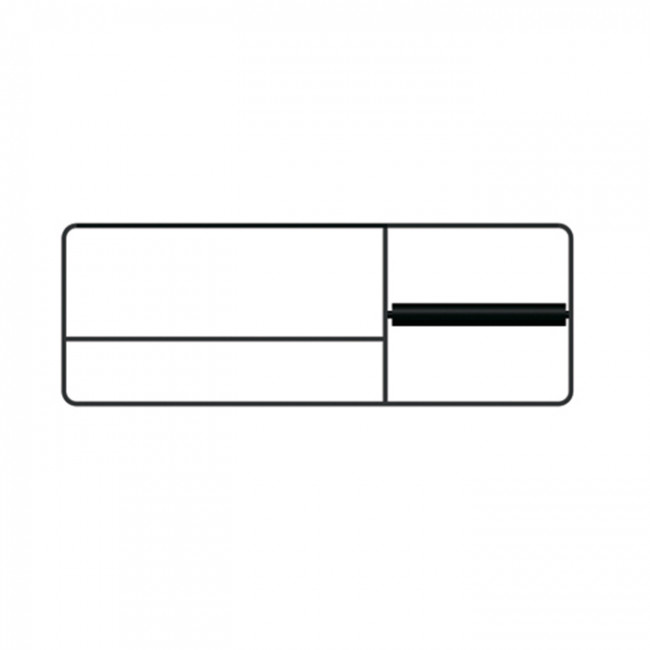 Bertocci Fly Релинг 34см., для аксессуаров, с полотенцедержателем и бумагодержателем, DX, цвет: черный матовый