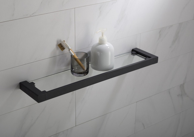 Полка в ванную стеклянная Timo Selene (14072/03) черный Полка в ванную стеклянная Timo Selene (14072/03) черный