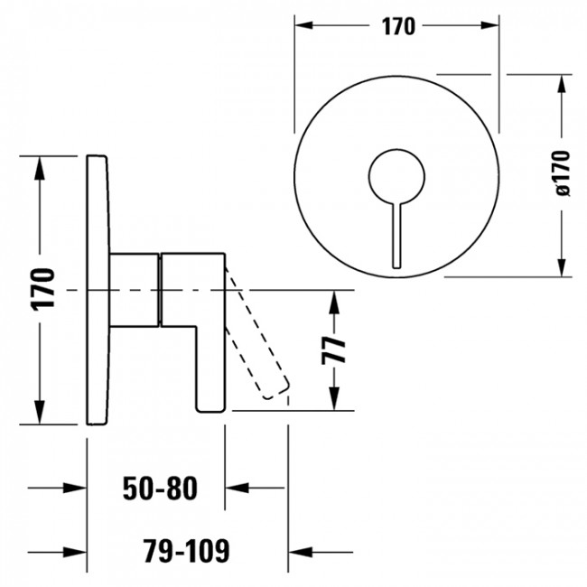 Duravit D-Neo Смеситель для душа, встраиваемый, цвет: хром DE4210010010