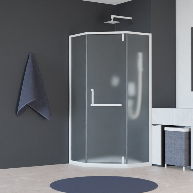 Душевой уголок RGW HO-084W 1000x1000 мм Белый/Матовое-Сатинат