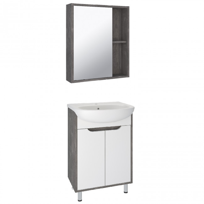 Тумба под раковину Runo железный камень (под умывальник Уют 50) Эко 50 (00-00001337)