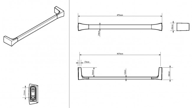 Полотенцедержатель 50 см Sonia S-7 131495