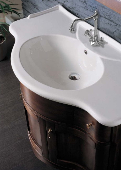 AZZURRA GIUNONE Раковина-консоль 112х62х6 см, 1 отв., цвет: белый