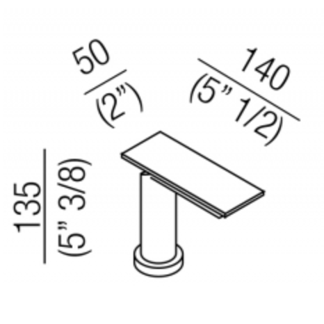 Agape Sen Однорычажный смеситель для раковины или биде, на 1 отв., излив: 140мм, цвет: черный