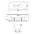 BetteLux Oval Ванна встраиваемая овальная с шумоизоляцией 180x80x45 см, BetteGlasur® Plus антислип, (для удлиненного слива-перелива), цвет: белый