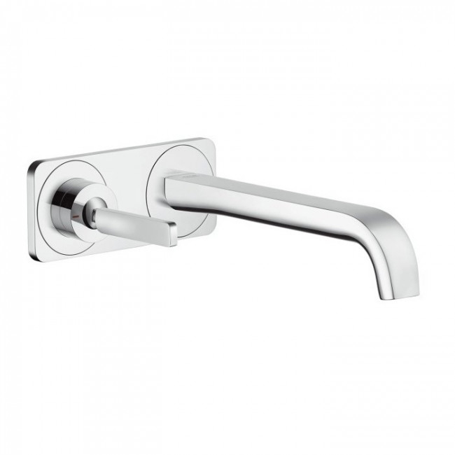 Axor Citterio E, Смеситель для раковины,однорычажный, с панелью иизливом 220 мм, настенный монтаж, внешняя часть, цвет: хром Axor Citterio E, Смеситель для раковины,однорычажный, с панелью иизливом 220 мм, настенный монтаж, внешняя часть, цвет: хром