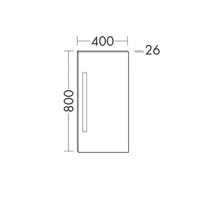 Burgbad Yumo Зеркало 40x80 см, с подсветкой