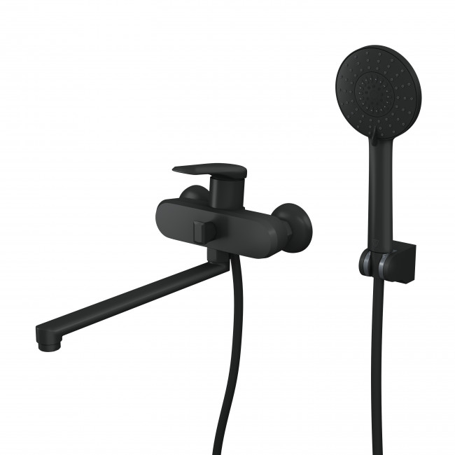 Смеситель для ванны с длинным поворотным изливом RUSH Nevis (NE1735-51Black) Смеситель для ванны с длинным поворотным изливом RUSH Nevis (NE1735-51Black)